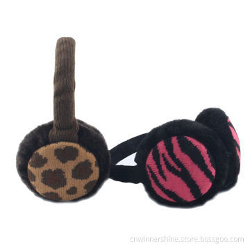Fax fur earmuffs with artificial fur material